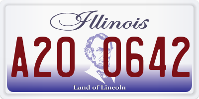 IL license plate A200642