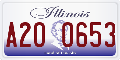 IL license plate A200653