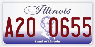 IL license plate A200655