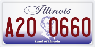 IL license plate A200660