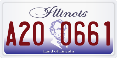 IL license plate A200661