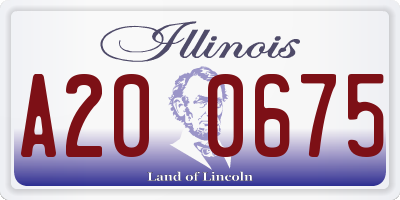IL license plate A200675