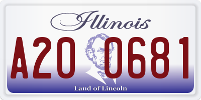 IL license plate A200681