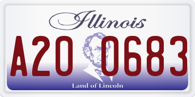 IL license plate A200683
