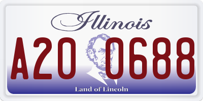 IL license plate A200688