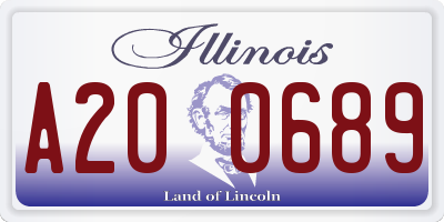 IL license plate A200689