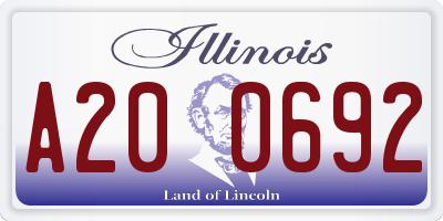 IL license plate A200692
