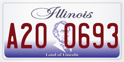 IL license plate A200693