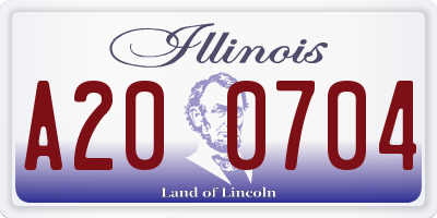 IL license plate A200704