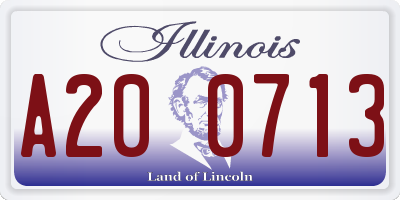 IL license plate A200713