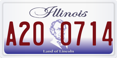 IL license plate A200714