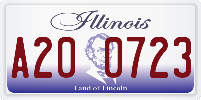 IL license plate A200723