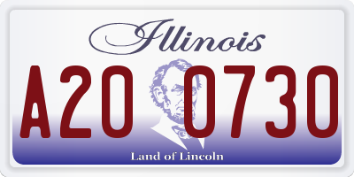 IL license plate A200730
