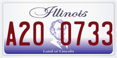 IL license plate A200733