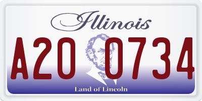 IL license plate A200734