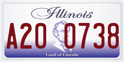 IL license plate A200738