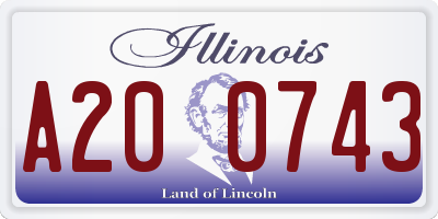 IL license plate A200743