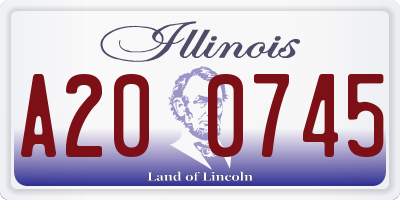 IL license plate A200745