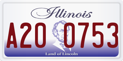 IL license plate A200753