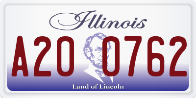 IL license plate A200762