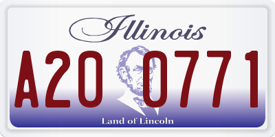 IL license plate A200771