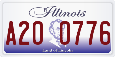 IL license plate A200776