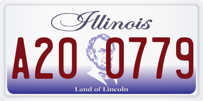 IL license plate A200779