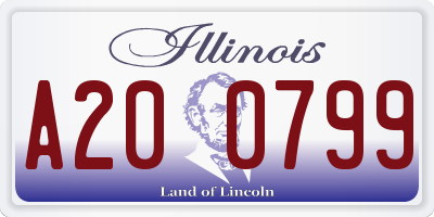 IL license plate A200799