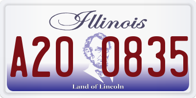 IL license plate A200835