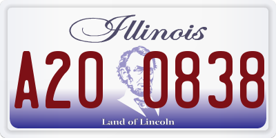 IL license plate A200838