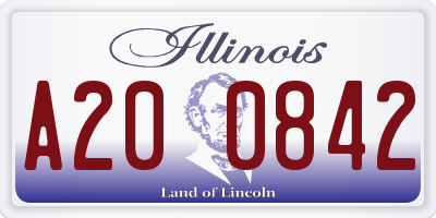 IL license plate A200842