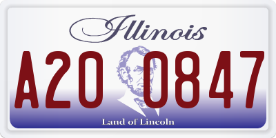 IL license plate A200847