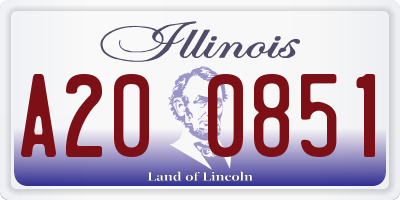 IL license plate A200851