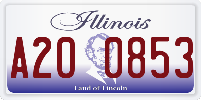 IL license plate A200853