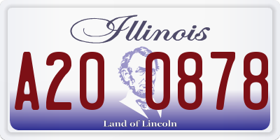 IL license plate A200878