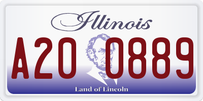 IL license plate A200889