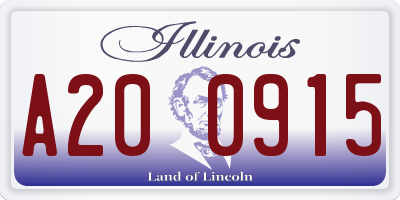 IL license plate A200915