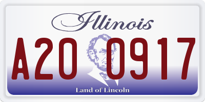 IL license plate A200917