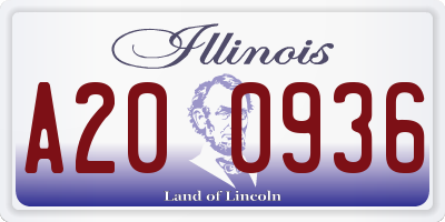 IL license plate A200936