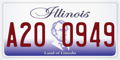 IL license plate A200949