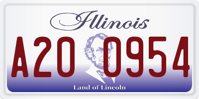 IL license plate A200954