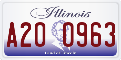 IL license plate A200963