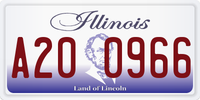 IL license plate A200966
