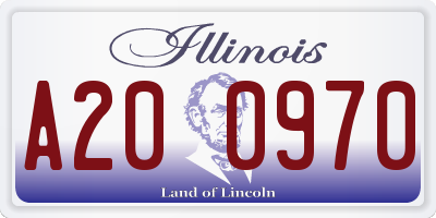 IL license plate A200970
