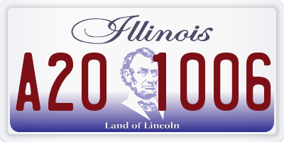 IL license plate A201006