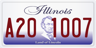 IL license plate A201007