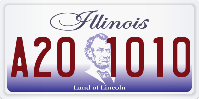IL license plate A201010