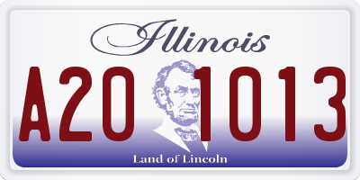 IL license plate A201013
