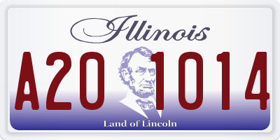 IL license plate A201014