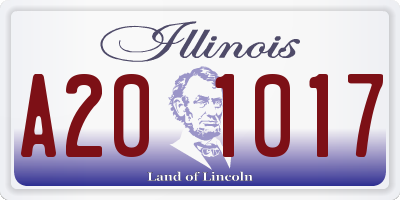 IL license plate A201017